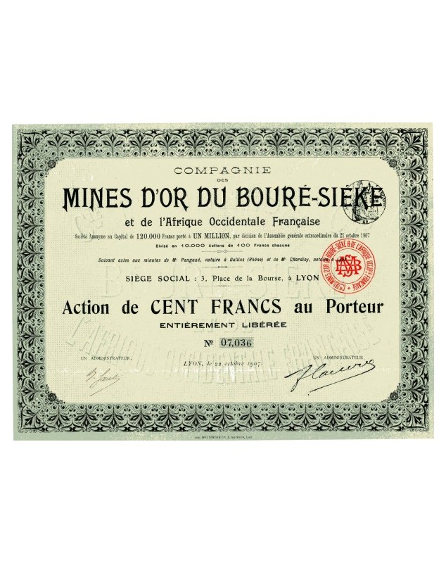 Compagnie des Mines d'Or du Bouré-Siéké et de l'Afrique Occidentale Française