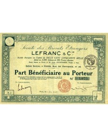Sté des Brevets Etrangers Lefranc & Cie