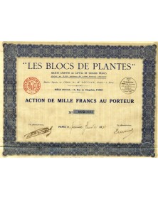 "Les Blocs de Plantes" S.A.
