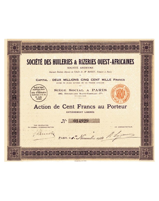 Société des Huileries & Rizeries Ouest-Africaines (SHROA)