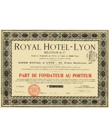 Royal Hotel-Lyon Mélusson & Cie