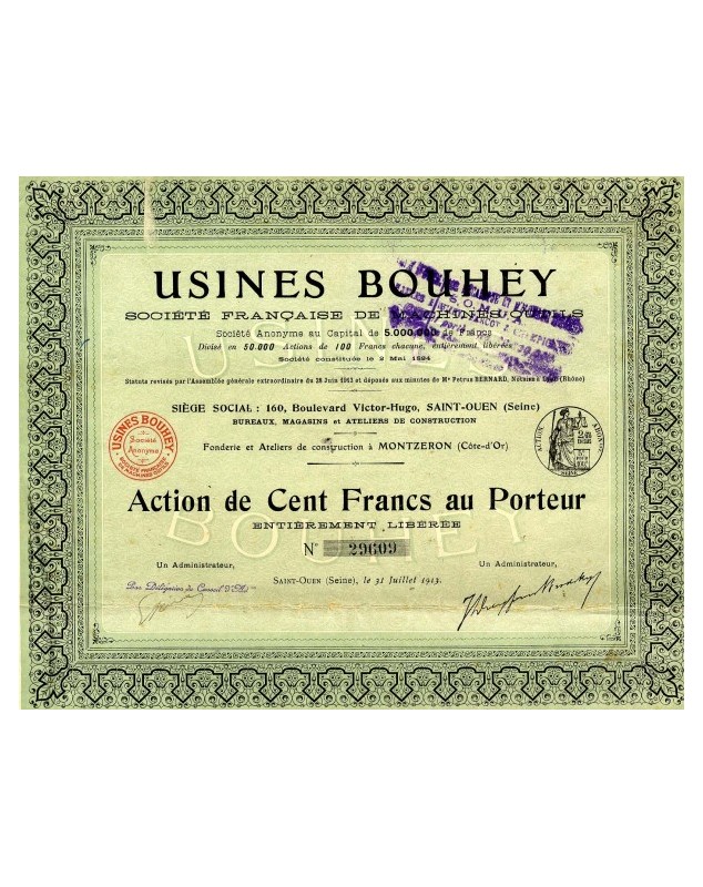 Usines Bouhey - Sté Française de Machines-Outils (Montzeron)