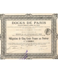 Docks de Paris, Magasins Généraux agréés par l'Etat