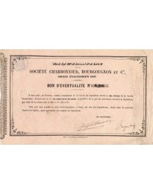 Liquidation de la Société Charbonnier, Bourgougnon et Cie, Anciens Etablissements Cavé