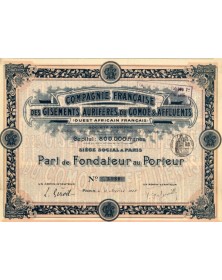 Cie Française des Gisements Aurifères du Comoé & Affluents