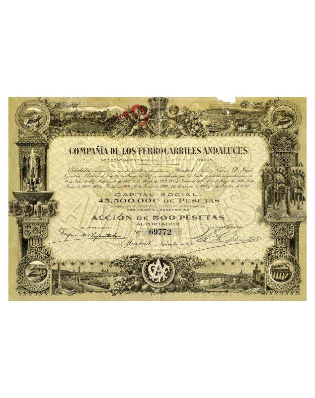 Cia de los Ferrocarriles Andaluces Cadiz, Seville, Malaga, Granada, Mezquita de Cordoba, Patio de Leones