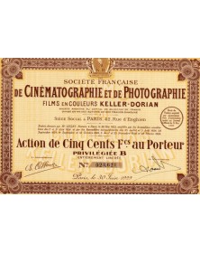 Société Française de Cinématographie et de Photographie Keller-Dorian (1929)