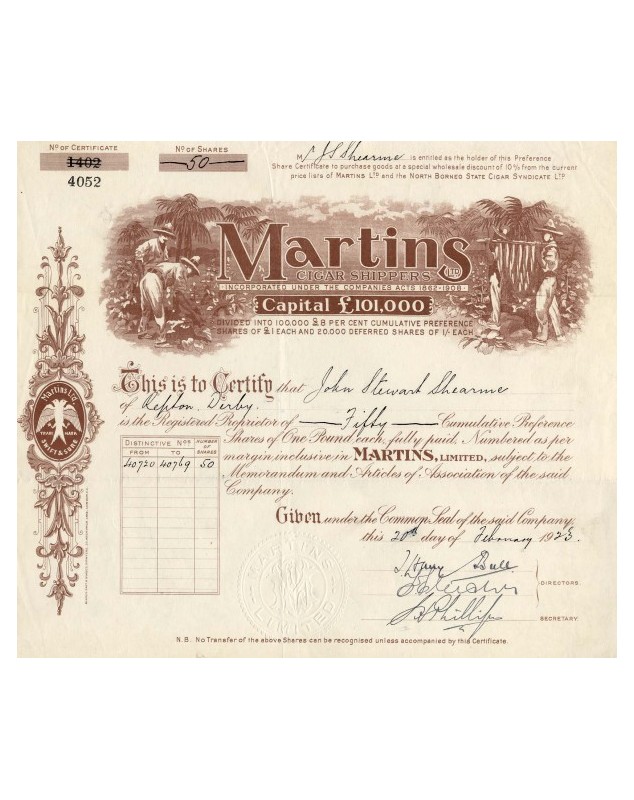 Martins Cigar Shippers 