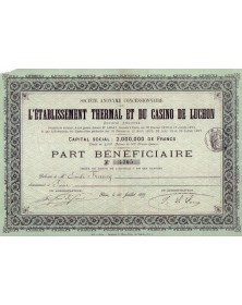 S.A. Concessionnaire de l'Etablissement Thermal et du Casino de Luchon Midi-Pyrénées/Haute-Garonne 31