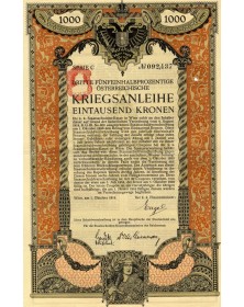 Dritte Österreichische Kriegsanleihe 3ème Emprunt de Guerre Autrichien 5,5%