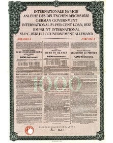 Emprunt International 5,5% 1930 Gouv. Allemand