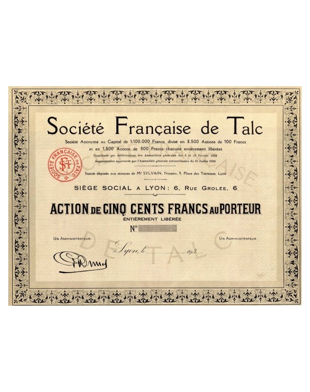 Sté Française de Talc