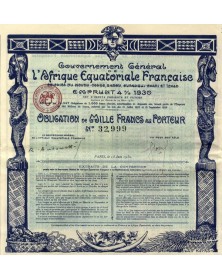Gouvernement Général de l'Afrique Equatoriale Française - Emprunt 4% 1930