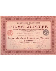 Action et titre COMPAGNIE FRANCAISE FILM JUPITER 1921 