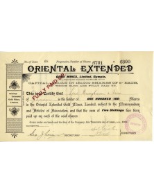 Oriental Extended, Gold Mines Ltd, Gympie