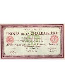 Société Nouvelle des Usines de  la Chaléassière (St Etienne)