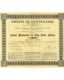 Société de Sainte-Barbe (Collège), S.A. Libre