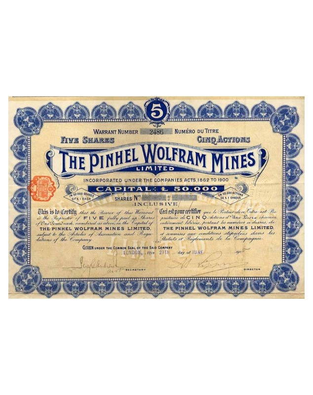 The Pinhel Wolfram Mines Ltd