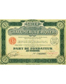 SACER S.A. des Chalumeaux E.Royer