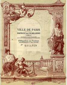 Ville de Paris - Emprunt de 170 Millions de F (1904)