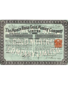 Sté des Mines d'Or du Mont Rose, The Monte Rosa Gold Mining Company Limited