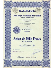 SATEC S.A. des Théatres Emilie Cousinet