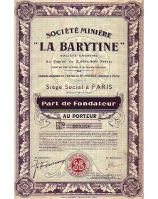Sté Minière -La Barytine-""