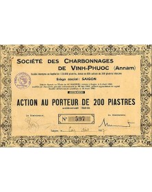 Sté des Charbonnages de Vinh-Phuoc (Annam)