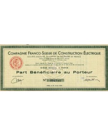 Cie Franco-Suisse de Construction Electrique