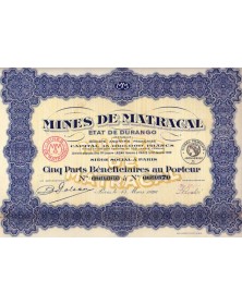Mines de Matracal, Etat de Durango