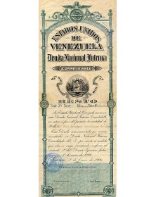 Estados Unidos de Venezuela - Deuda Nacional Interna. Serie 7a 1906